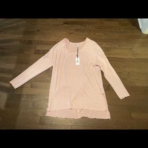 Z Supply light pink Marled Sweater knit V neck Tunic